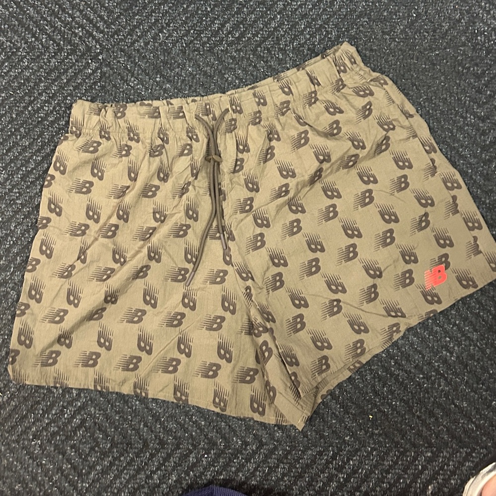Monogram new balance nylon shorts
